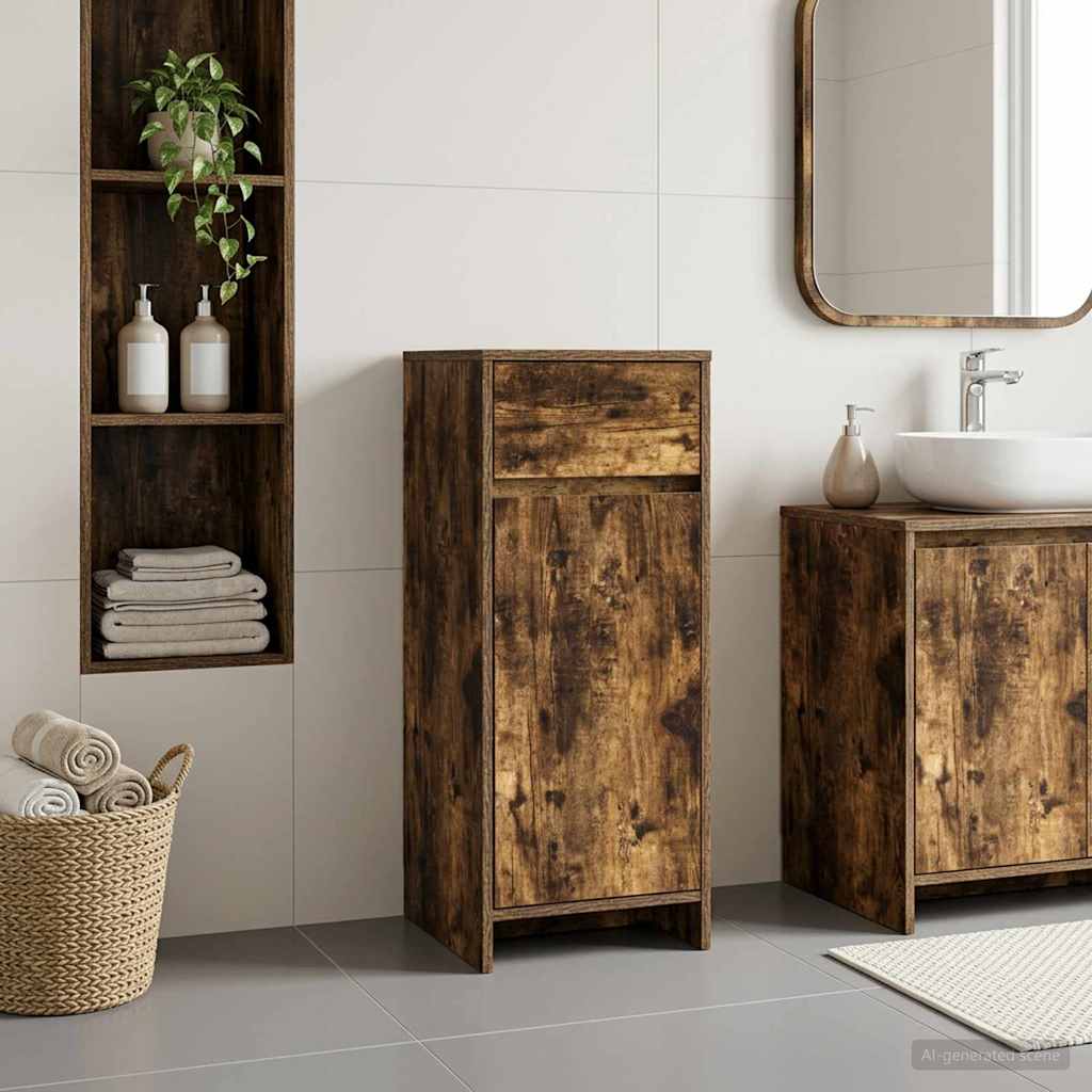 vidaXL Badkamerkast Wit 35 x 36,5 x 85 cm Bewerkt hout