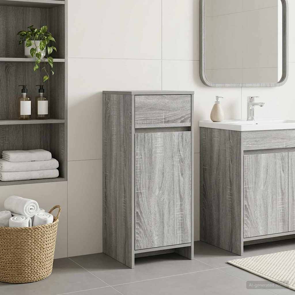 vidaXL Badkamerkast Wit 35 x 36,5 x 85 cm Bewerkt hout