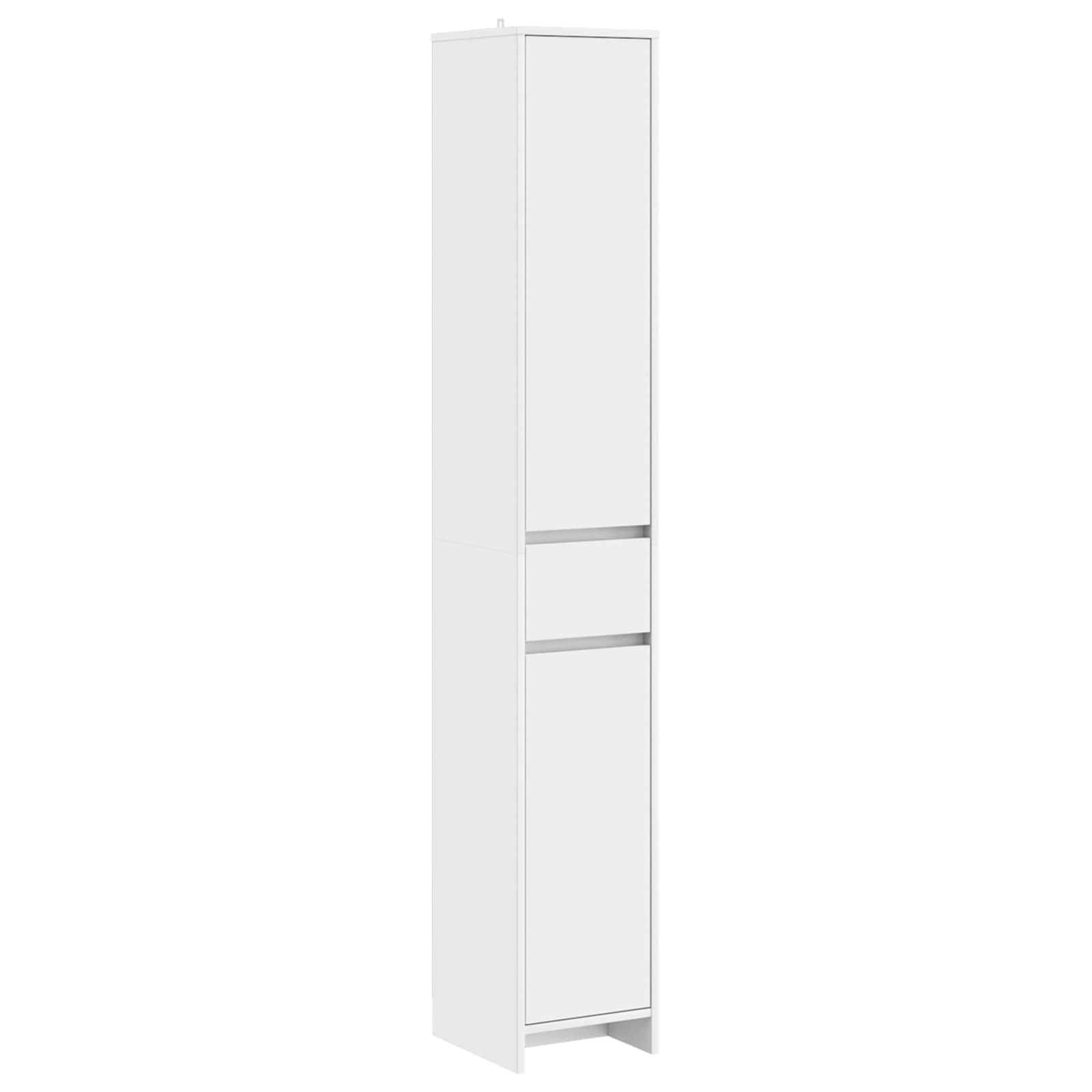 vidaXL Badkamerkast Wit 30 x 33 x 190 cm Bewerkt hout
