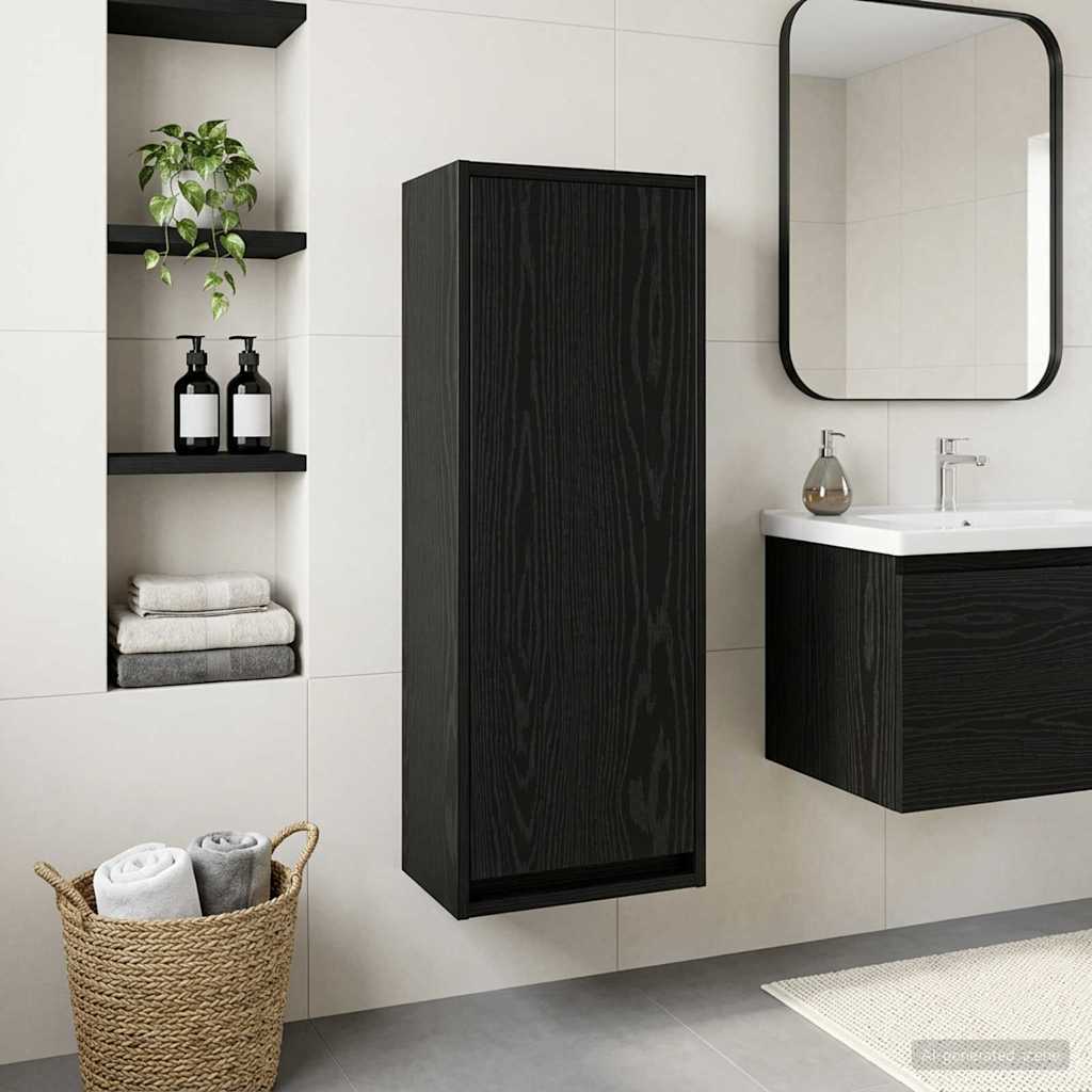 vidaXL Wandgemonteerde wastafelmeubel Wit 35 x 20 x 81 cm Bewerkt hout