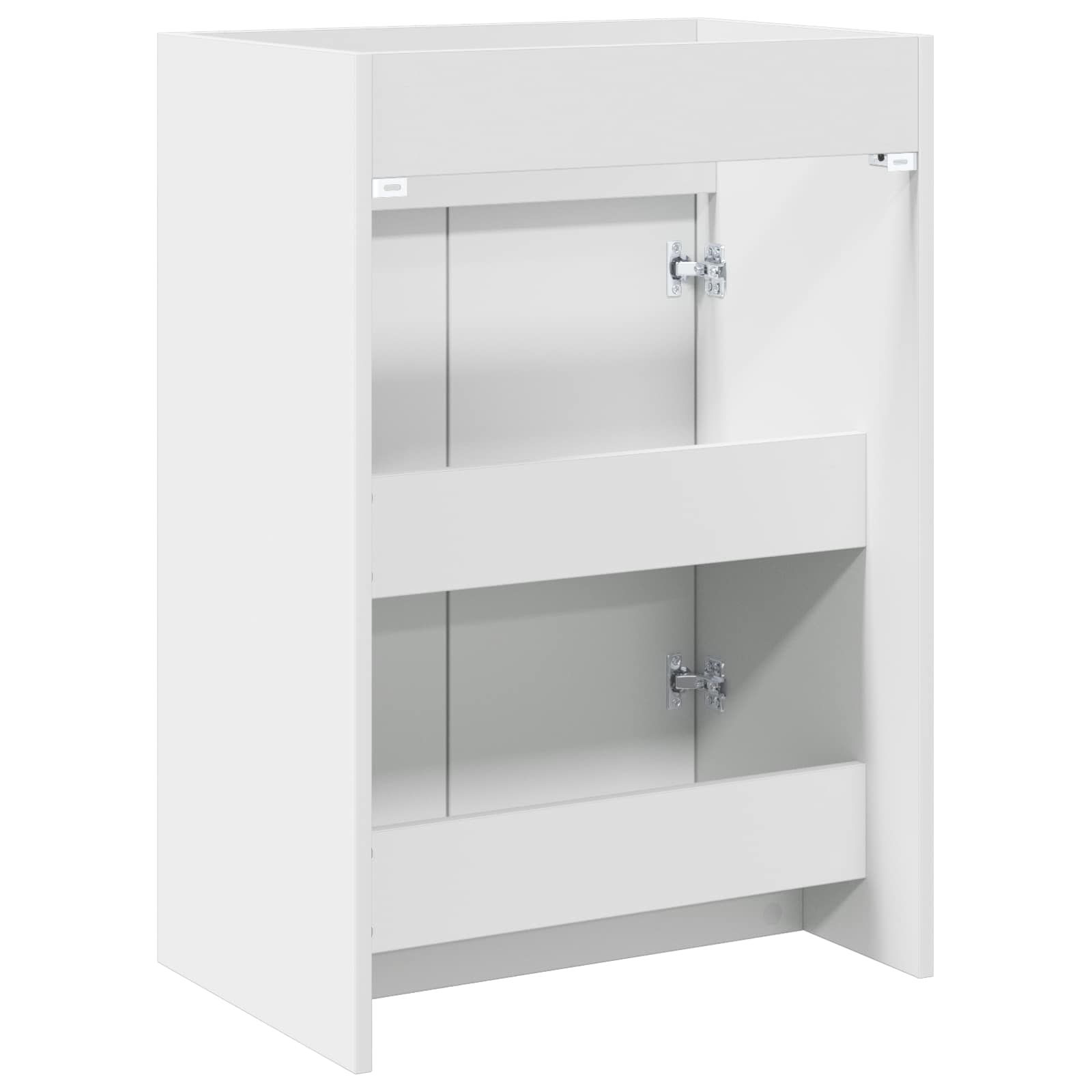 vidaXL Badkamer Onder Wasbak Kast Wit 56 x 37,5 x 81 cm Bewerkt hout