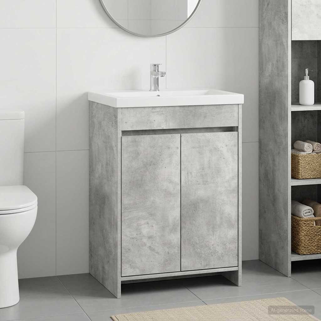 vidaXL Badkamer Onder Wasbak Kast Wit 56 x 37,5 x 81 cm Bewerkt hout