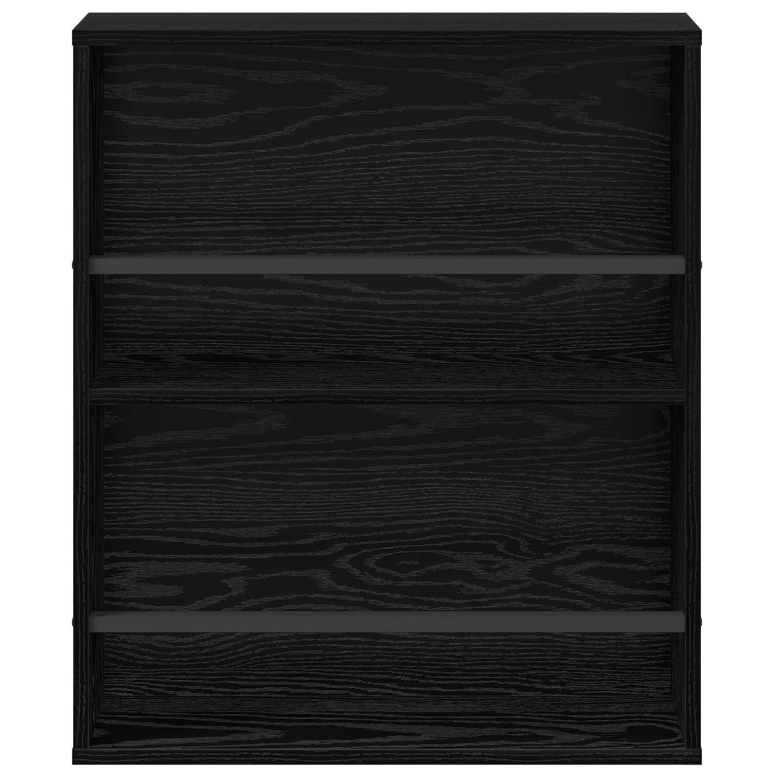 vidaXL Tijdschrift Rek Zwart Eiken 60 x 12 x 70 cm Bewerkt hout