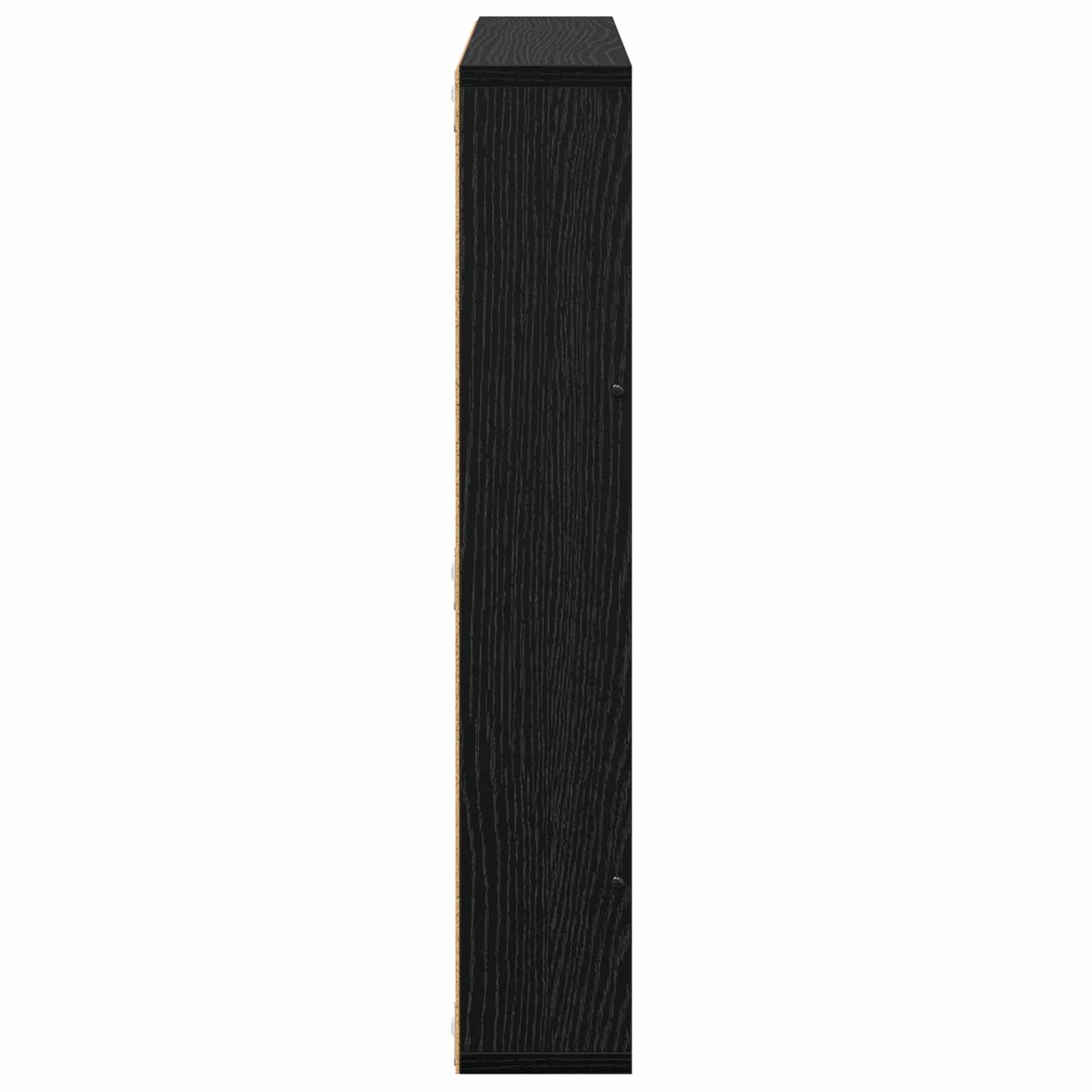 vidaXL Tijdschrift Rek Zwart Eiken 60 x 12 x 70 cm Bewerkt hout