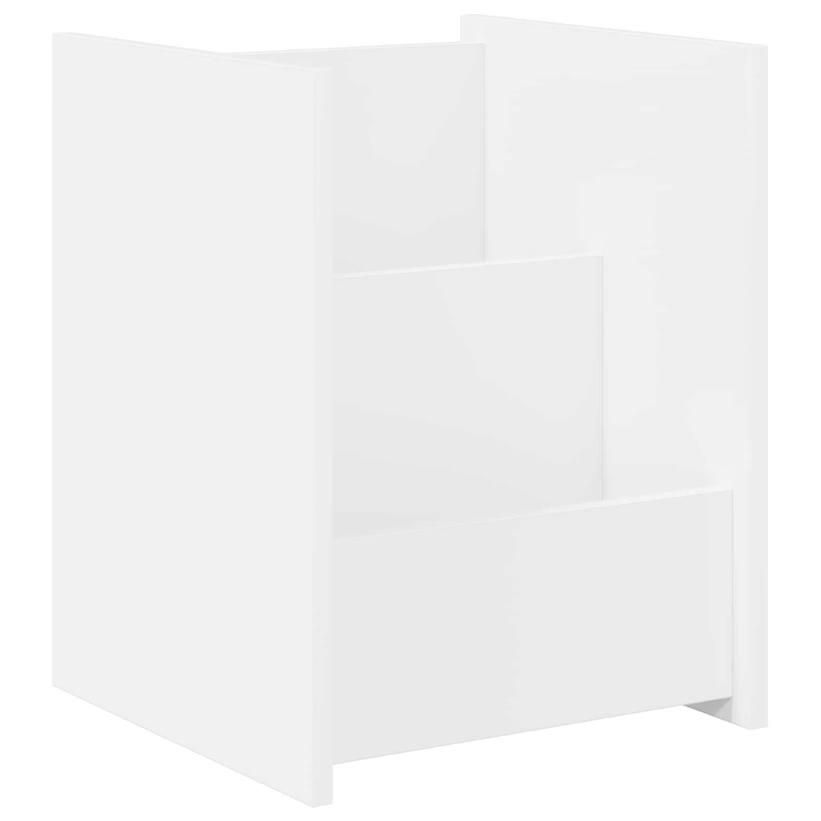 vidaXL Bijzettafel met plank Wit 35 x 35 x 45 cm Bewerkt hout