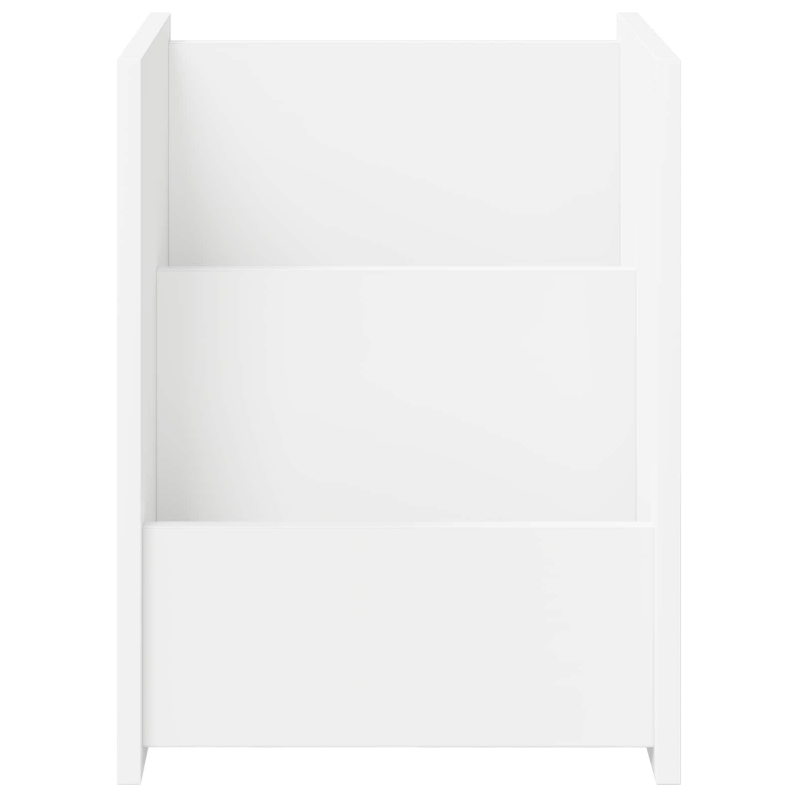 vidaXL Bijzettafel met plank Wit 35 x 35 x 45 cm Bewerkt hout
