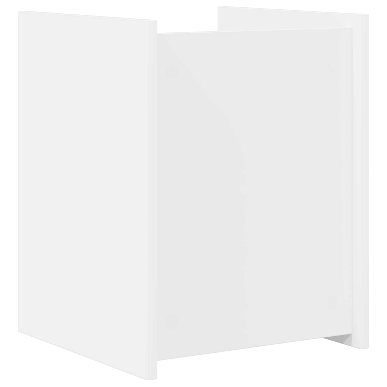 vidaXL Bijzettafel met plank Wit 35 x 35 x 45 cm Bewerkt hout