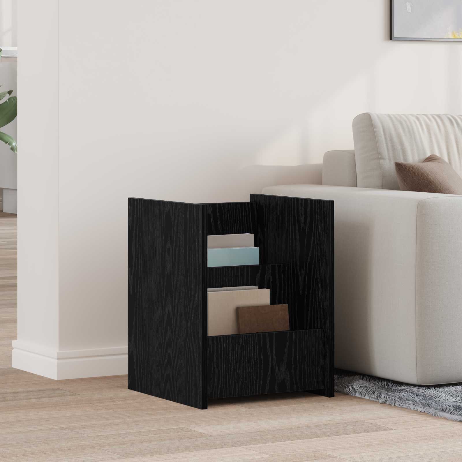 vidaXL Bijzettafel met plank Wit 35 x 35 x 45 cm Bewerkt hout