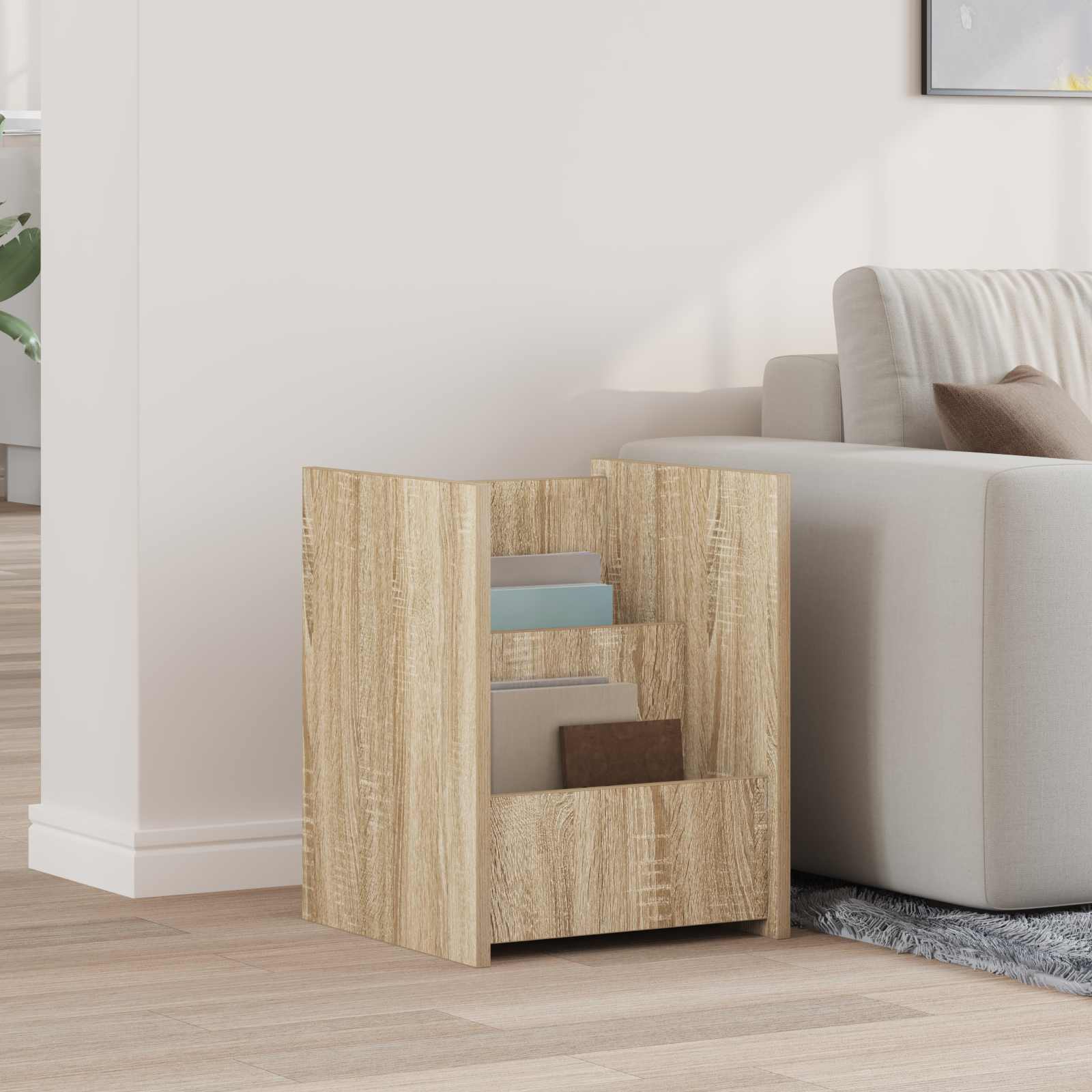 vidaXL Bijzettafel met plank Wit 35 x 35 x 45 cm Bewerkt hout