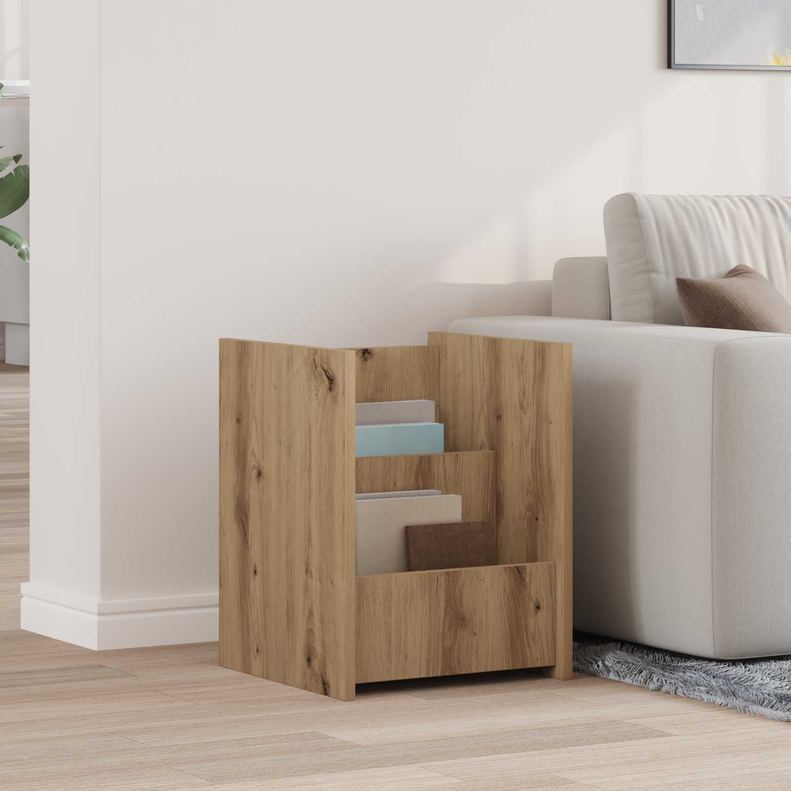 vidaXL Bijzettafel met plank Wit 35 x 35 x 45 cm Bewerkt hout