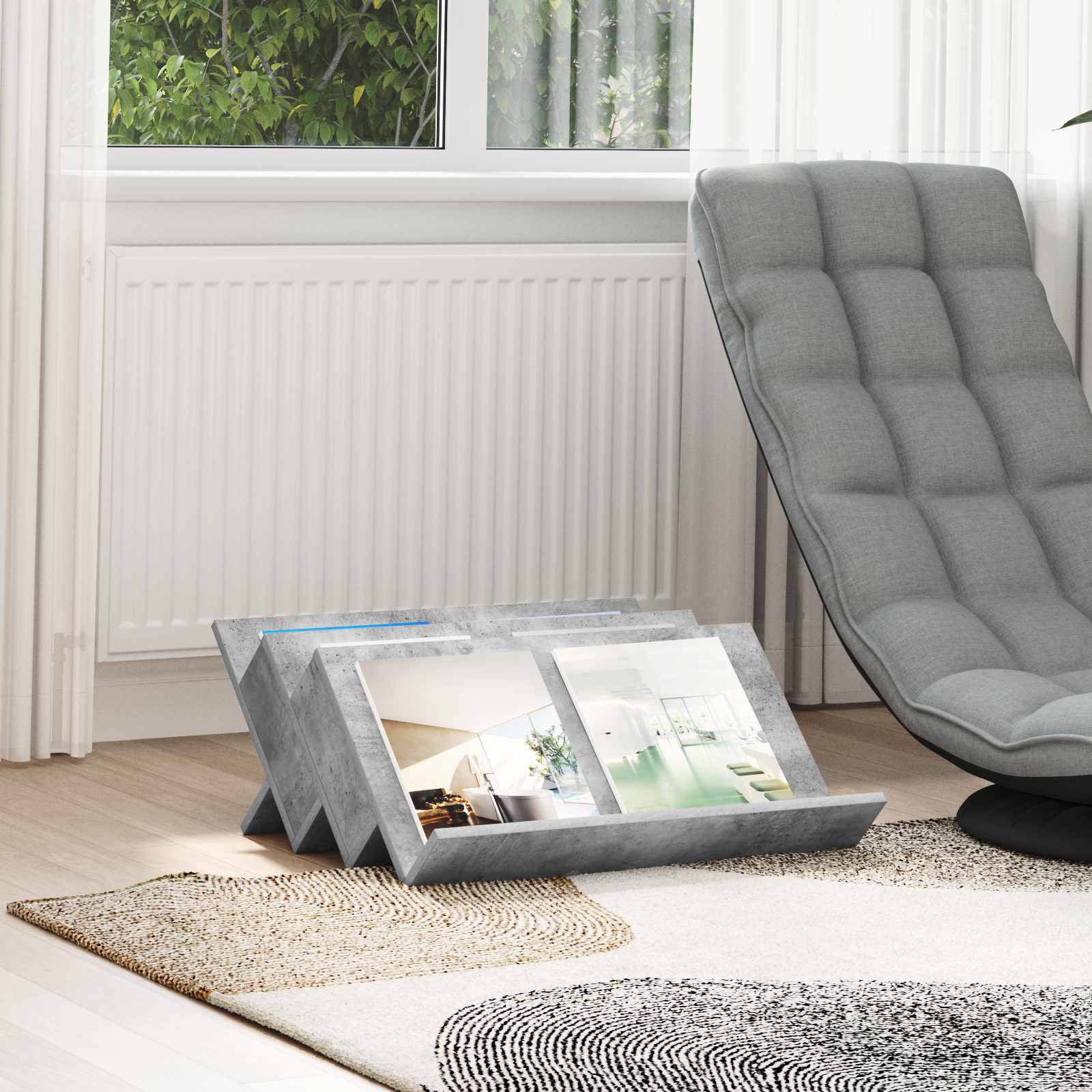 vidaXL Bijzetkast met plank Wit 57,5 x 40 x 42 cm Bewerkt hout