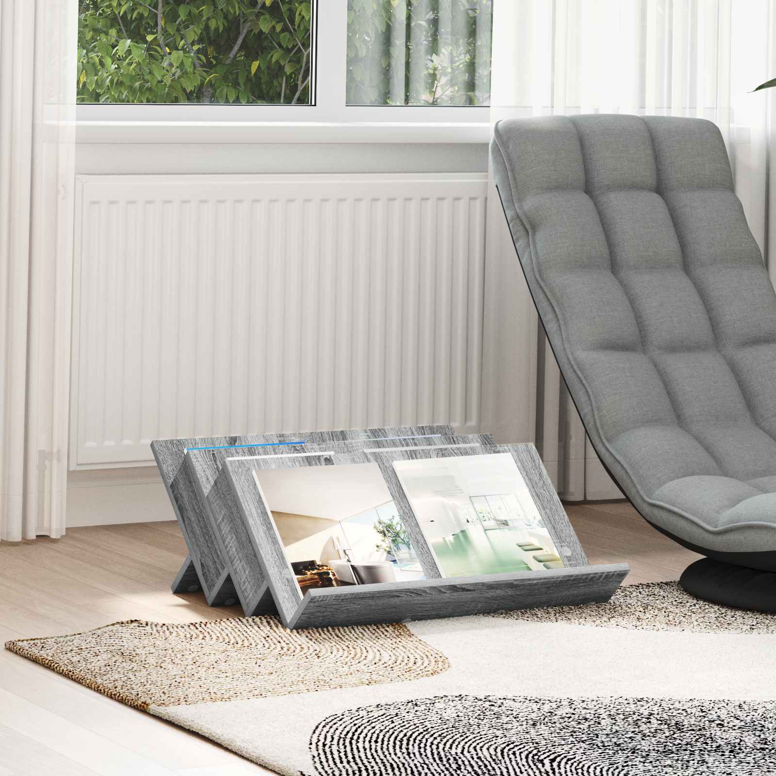 vidaXL Bijzetkast met plank Wit 57,5 x 40 x 42 cm Bewerkt hout