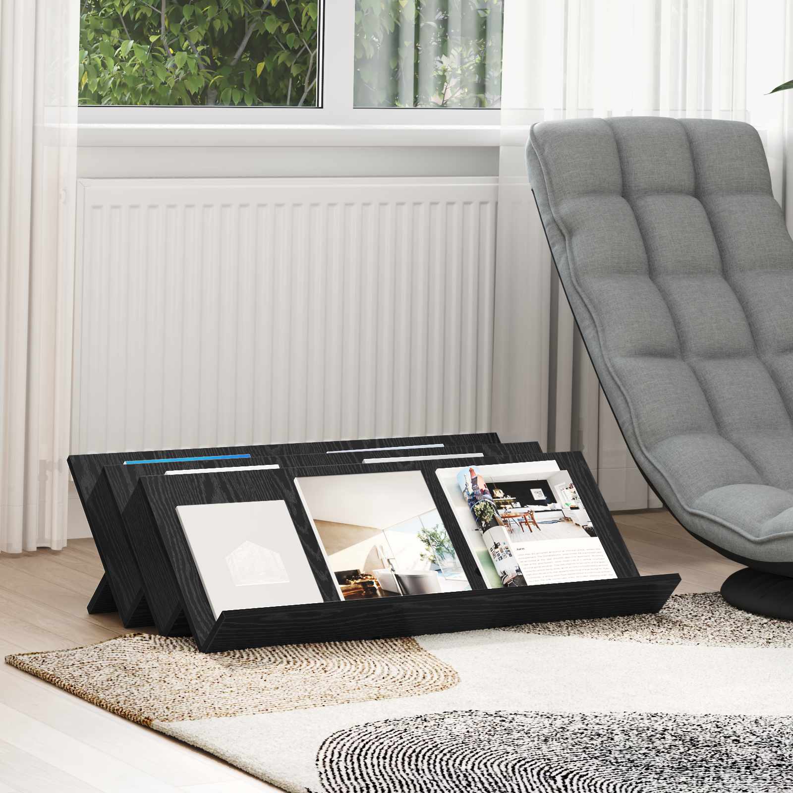 vidaXL Bijzetkast met plank Wit 57,5 x 40 x 42 cm Bewerkt hout