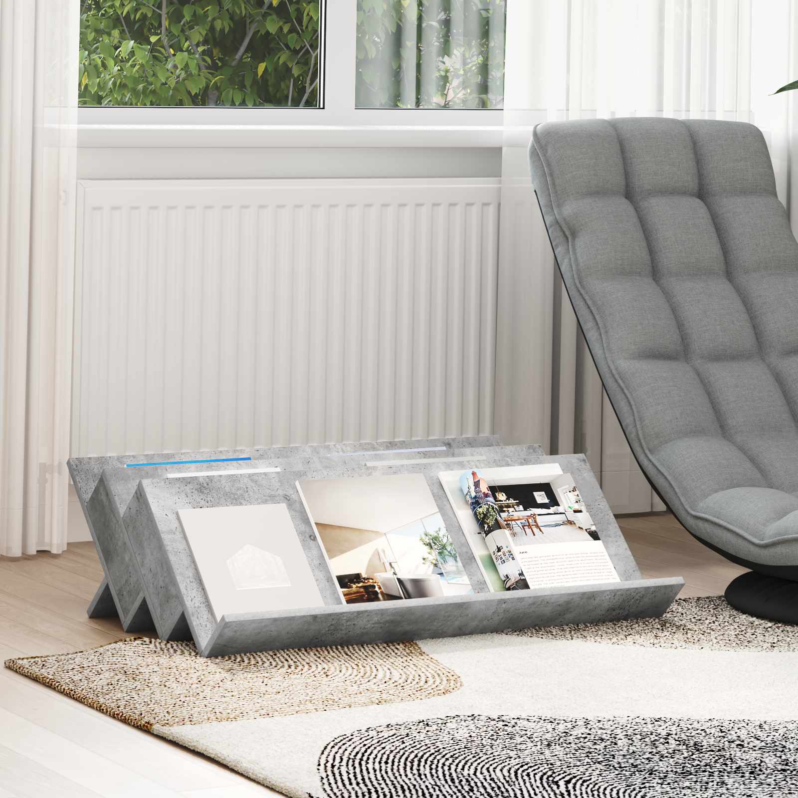 vidaXL Bijzetkast met plank Wit 57,5 x 40 x 42 cm Bewerkt hout