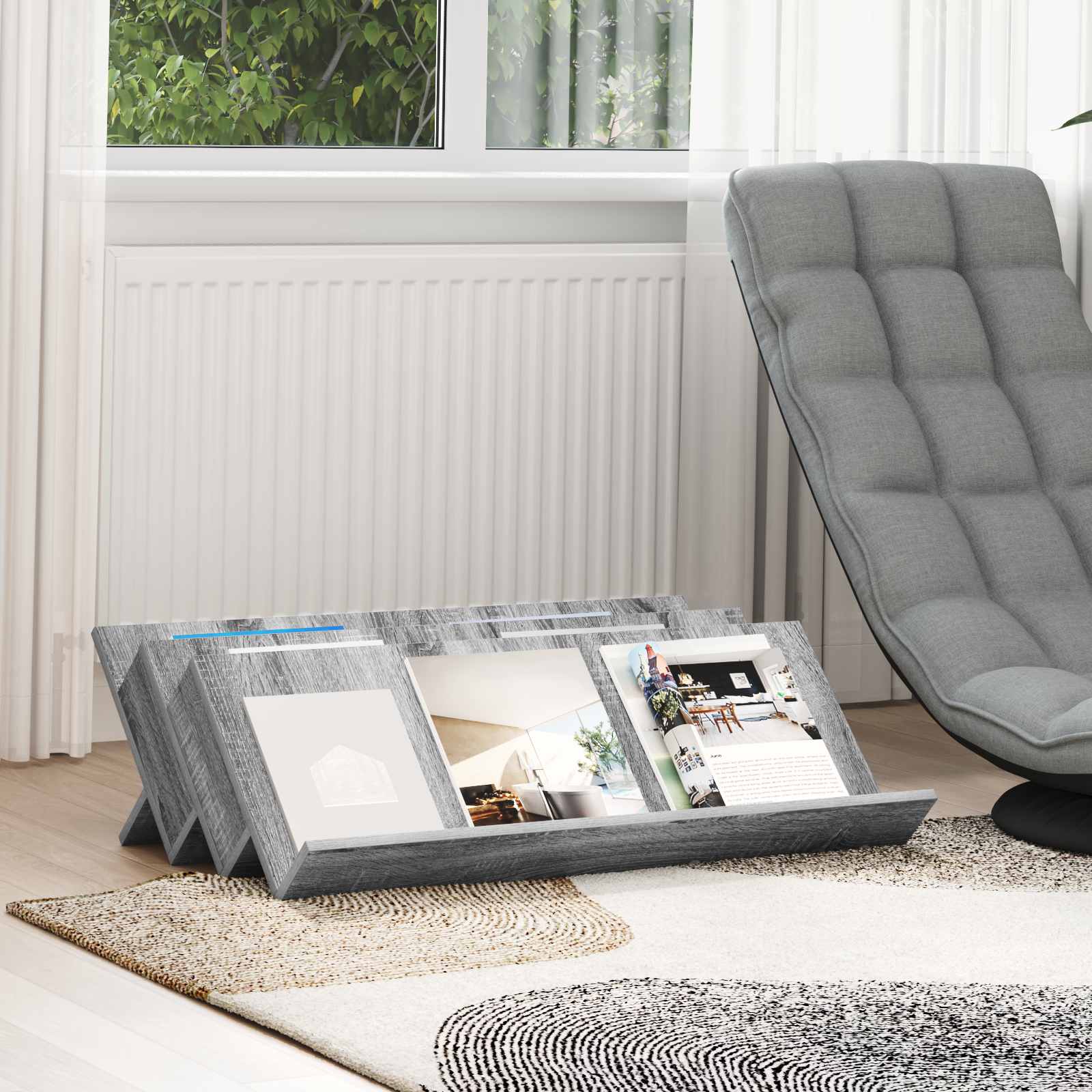 vidaXL Bijzetkast met plank Wit 57,5 x 40 x 42 cm Bewerkt hout