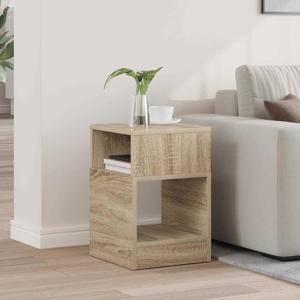vidaXL Bijzettafel Wit 30,5 x 30 x 45 cm Bewerkt hout