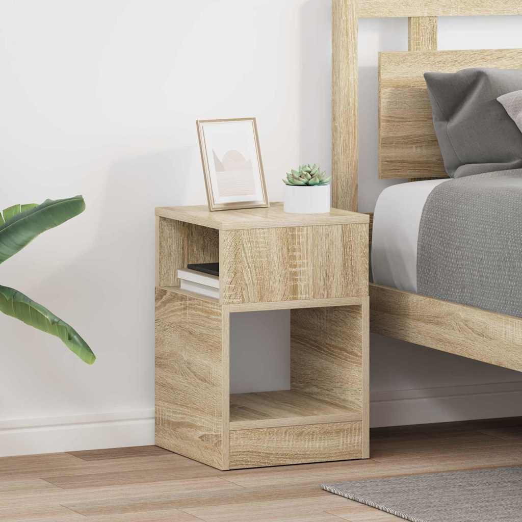 vidaXL Bijzettafel Wit 30,5 x 30 x 45 cm Bewerkt hout