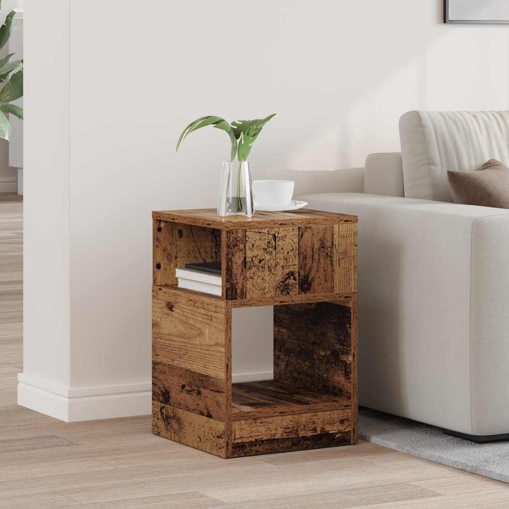 vidaXL Bijzettafel Wit 30,5 x 30 x 45 cm Bewerkt hout