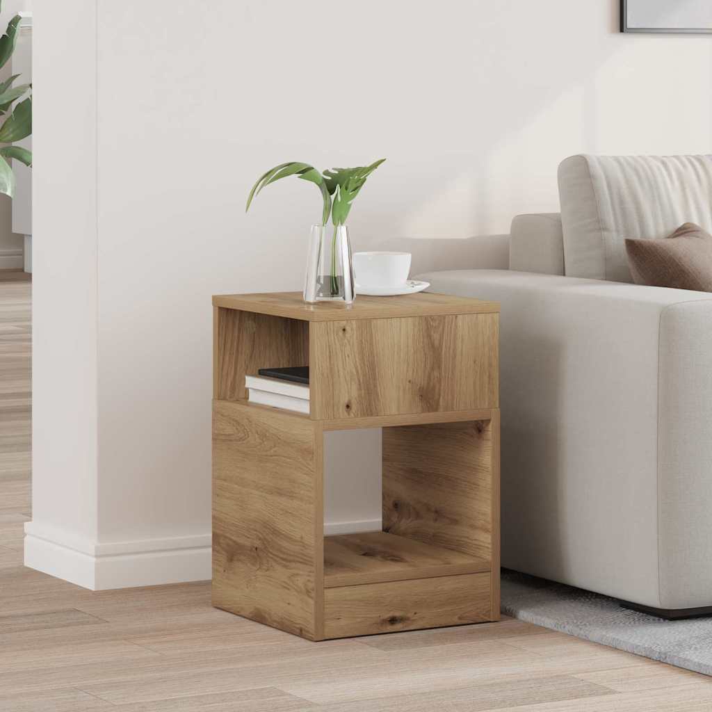 vidaXL Bijzettafel Wit 30,5 x 30 x 45 cm Bewerkt hout