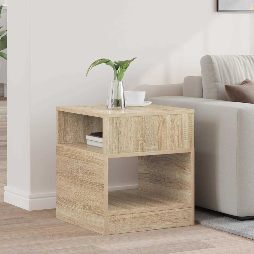 vidaXL Bijzettafel Wit 30,5 x 30 x 45 cm Bewerkt hout