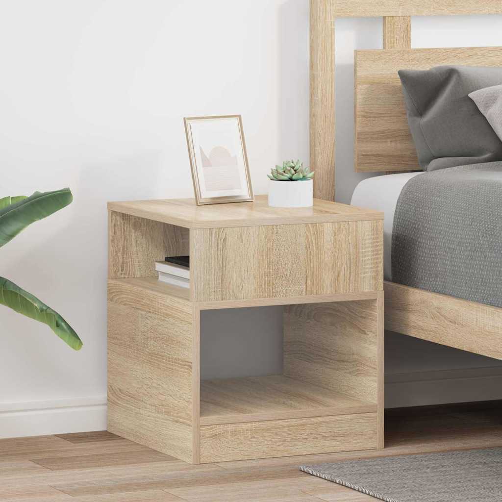 vidaXL Bijzettafel Wit 30,5 x 30 x 45 cm Bewerkt hout