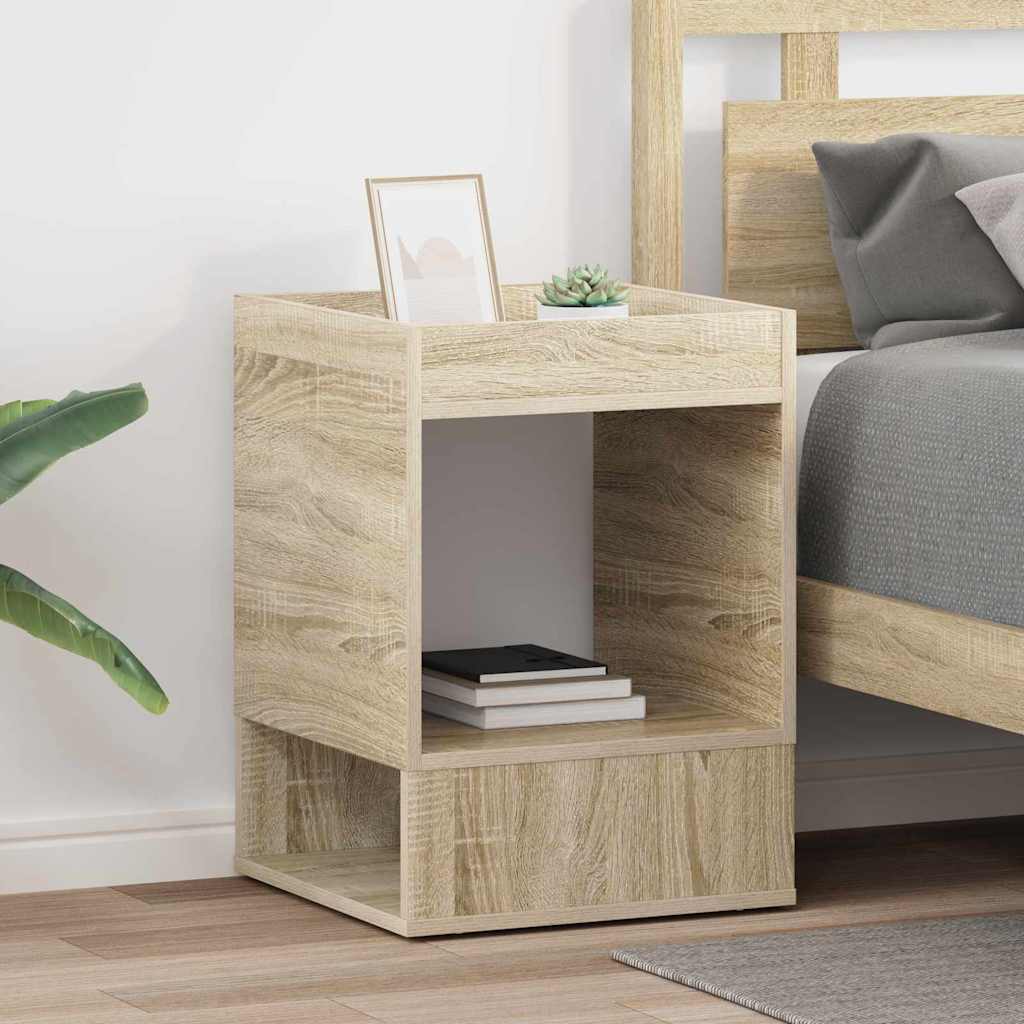 vidaXL Bijzettafel Wit 30 x 30 x 56 cm Bewerkt hout