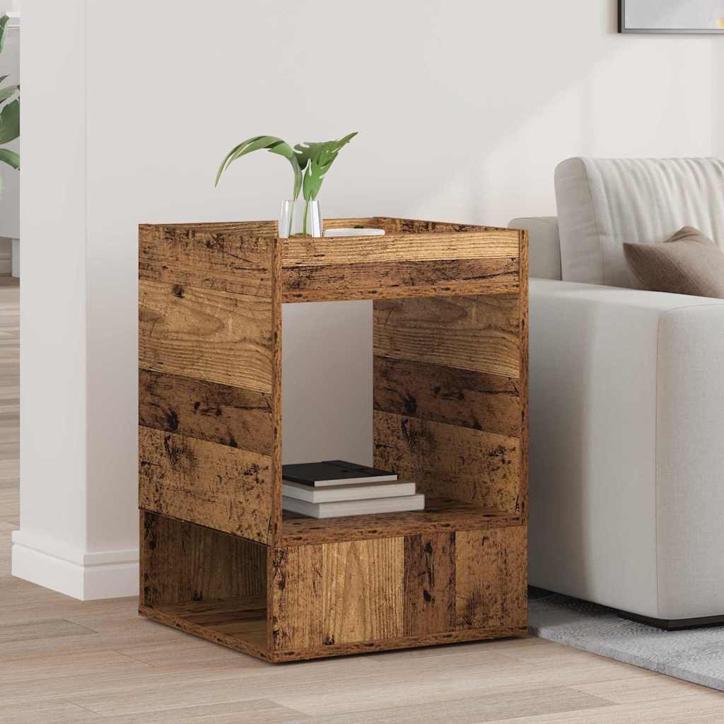 vidaXL Bijzettafel Wit 30 x 30 x 56 cm Bewerkt hout