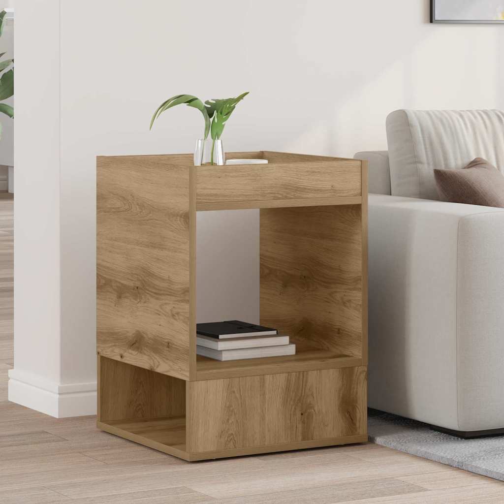 vidaXL Bijzettafel Wit 30 x 30 x 56 cm Bewerkt hout