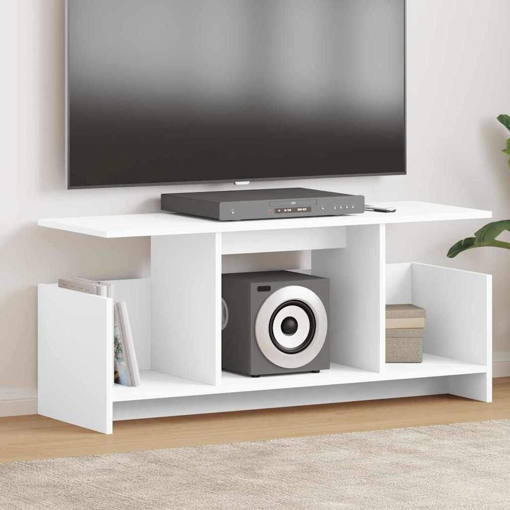 vidaXL TV-standaard Wit 102 x 35 x 45 cm Bewerkt hout