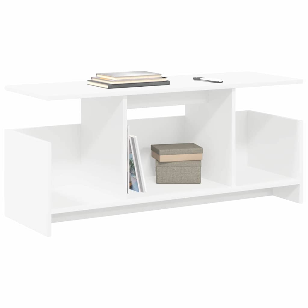 vidaXL TV-standaard Wit 102 x 35 x 45 cm Bewerkt hout