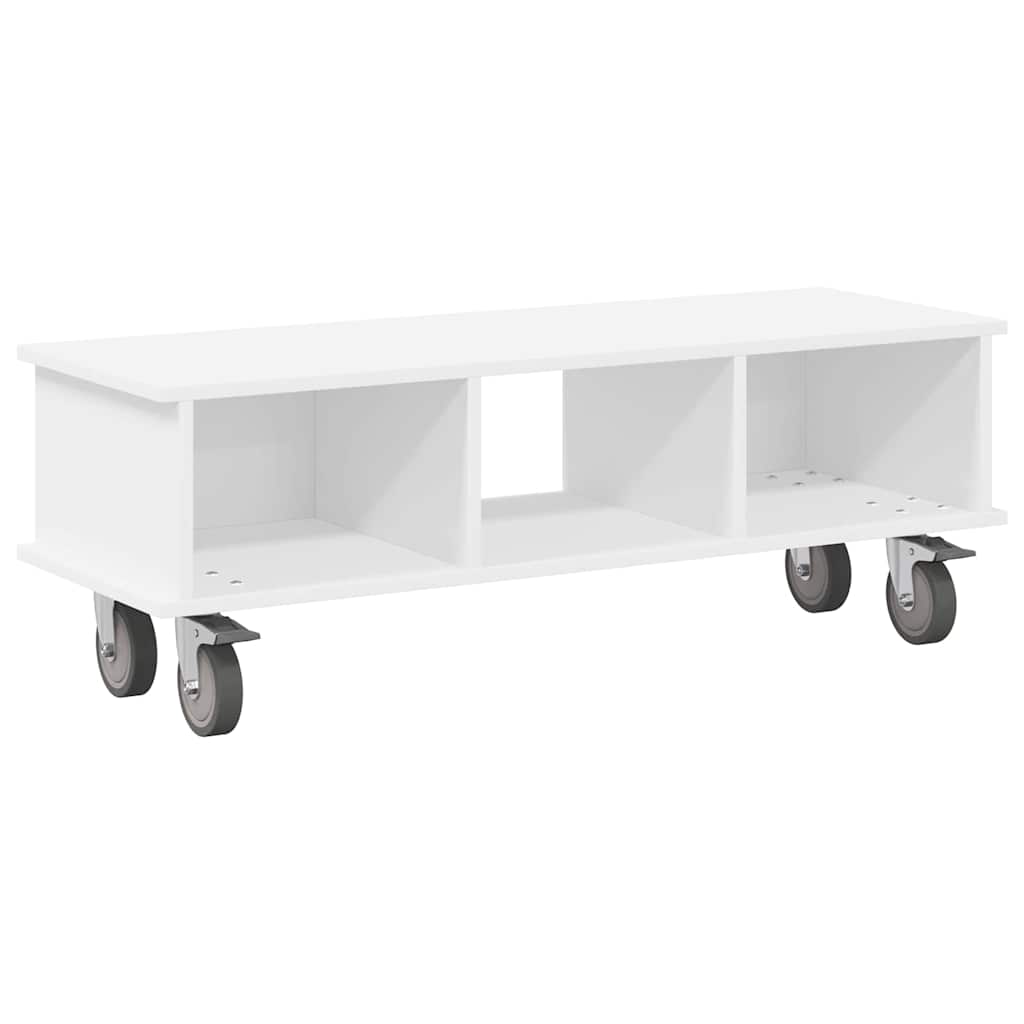 vidaXL TV-standaard Wit 100 x 35 x 35 cm Bewerkt hout