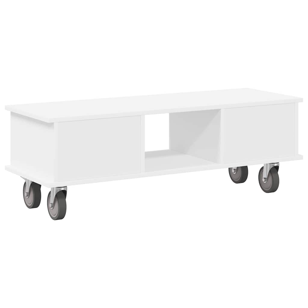 vidaXL TV-standaard Wit 100 x 35 x 35 cm Bewerkt hout