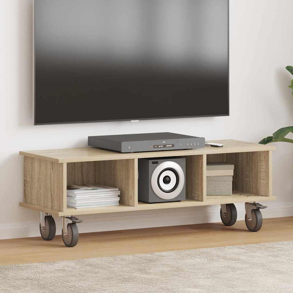 vidaXL TV-standaard Wit 100 x 35 x 35 cm Bewerkt hout