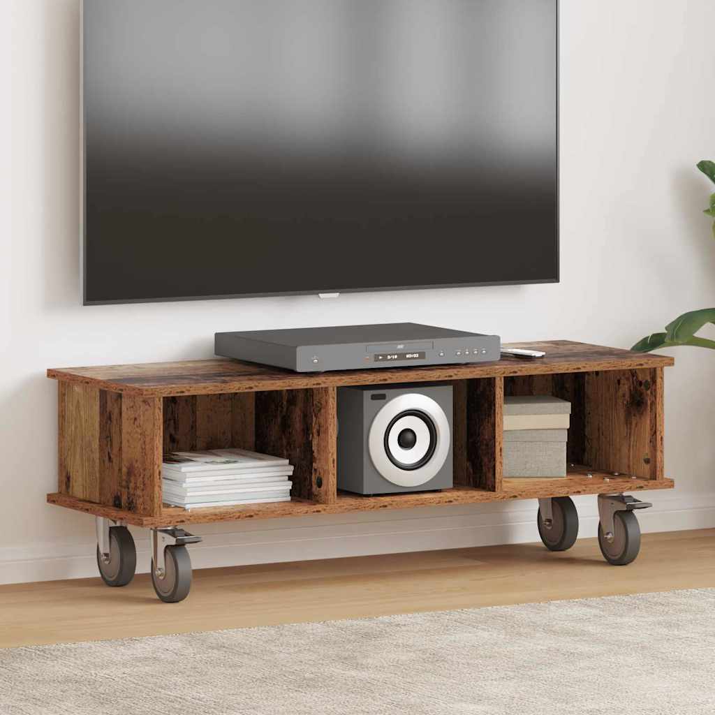 vidaXL TV-standaard Wit 100 x 35 x 35 cm Bewerkt hout