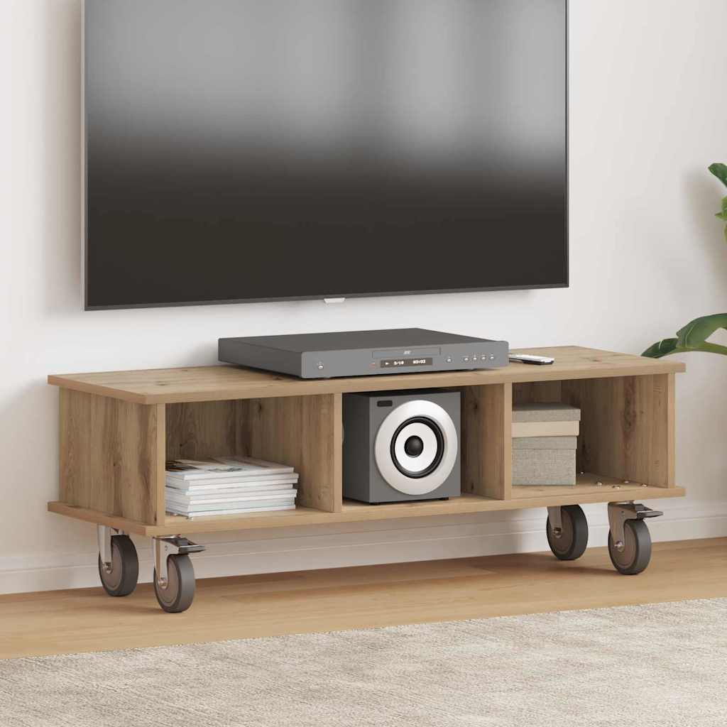 vidaXL TV-standaard Wit 100 x 35 x 35 cm Bewerkt hout