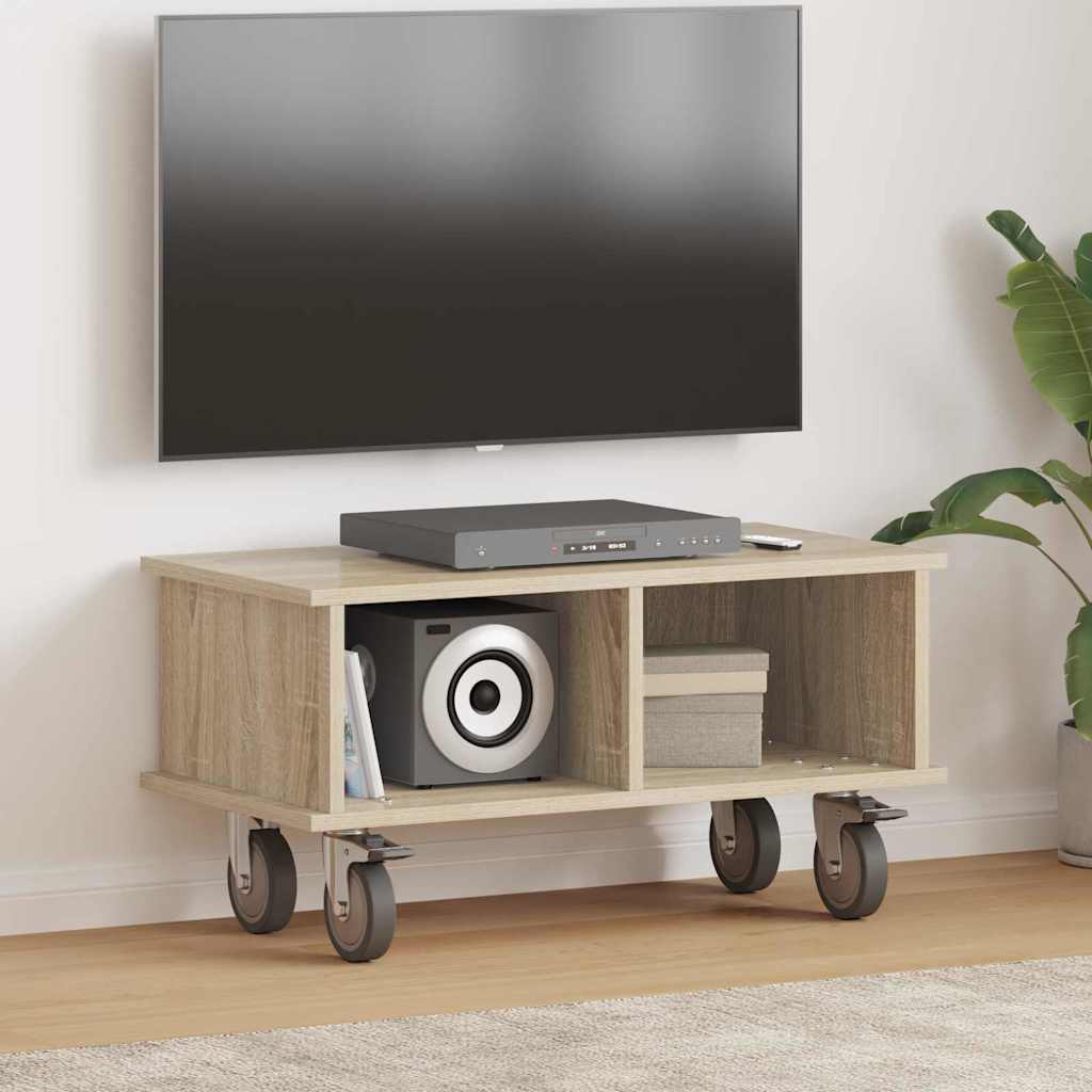 vidaXL TV-standaard Wit 100 x 35 x 35 cm Bewerkt hout