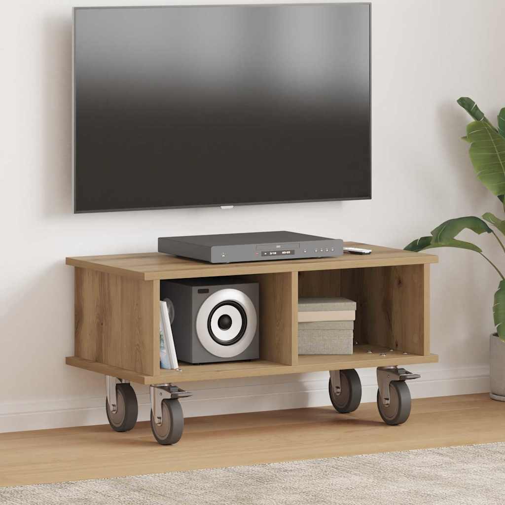 vidaXL TV-standaard Wit 100 x 35 x 35 cm Bewerkt hout