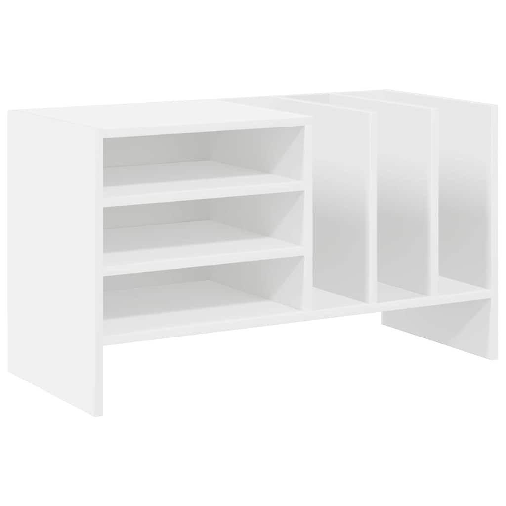 vidaXL Platenkast met plank Wit 78.5 x 35 x 45 cm Bewerkt hout