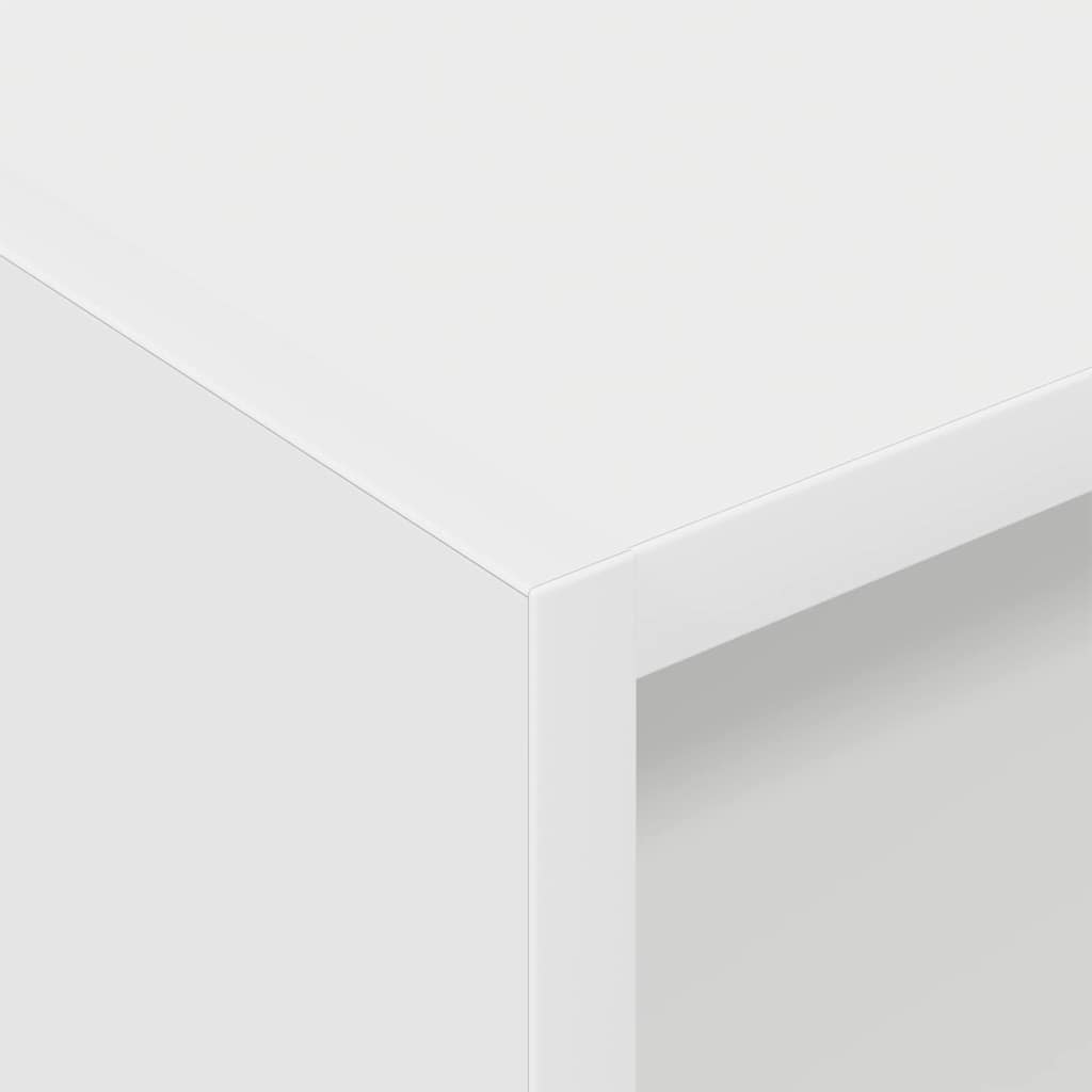 vidaXL Platenkast met plank Wit 78.5 x 35 x 45 cm Bewerkt hout