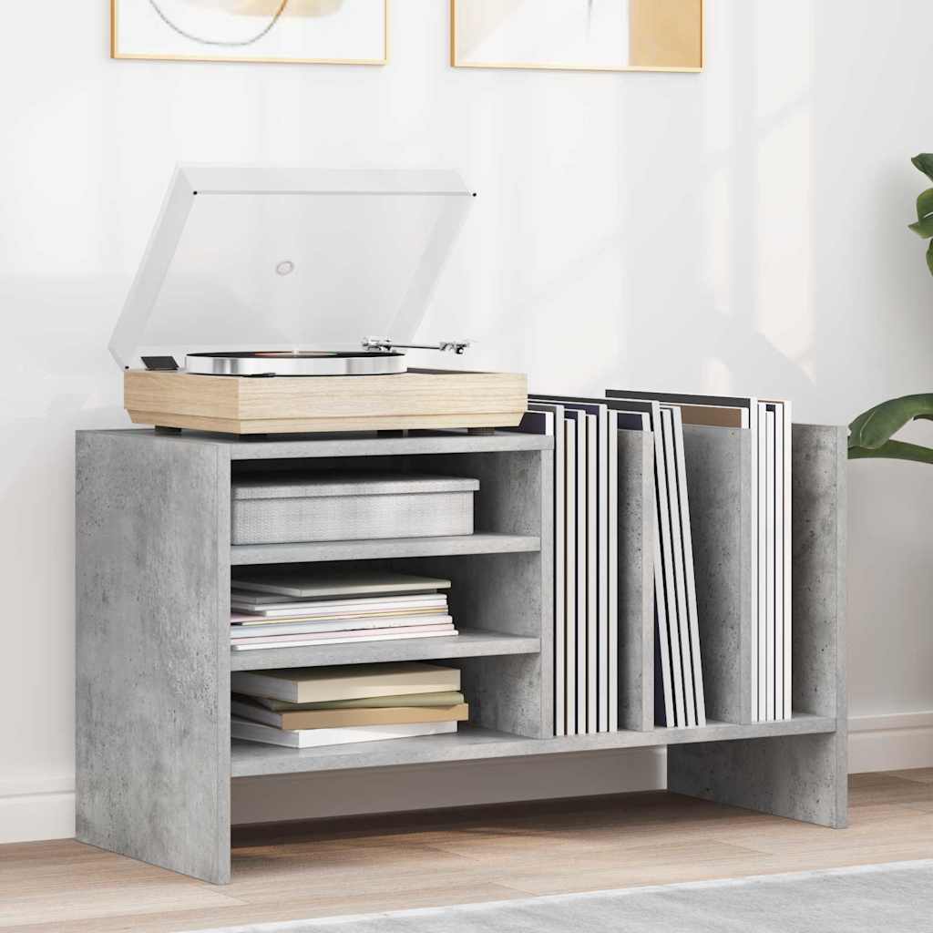vidaXL Platenkast met plank Wit 78.5 x 35 x 45 cm Bewerkt hout