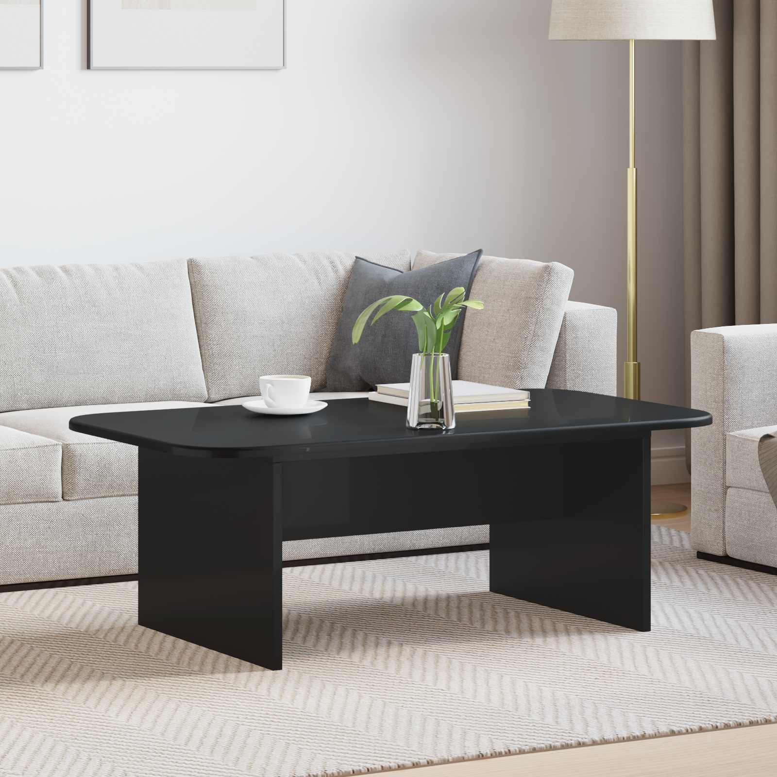 vidaXL Salontafel Wit 93 x 53 x 33 cm Bewerkt hout