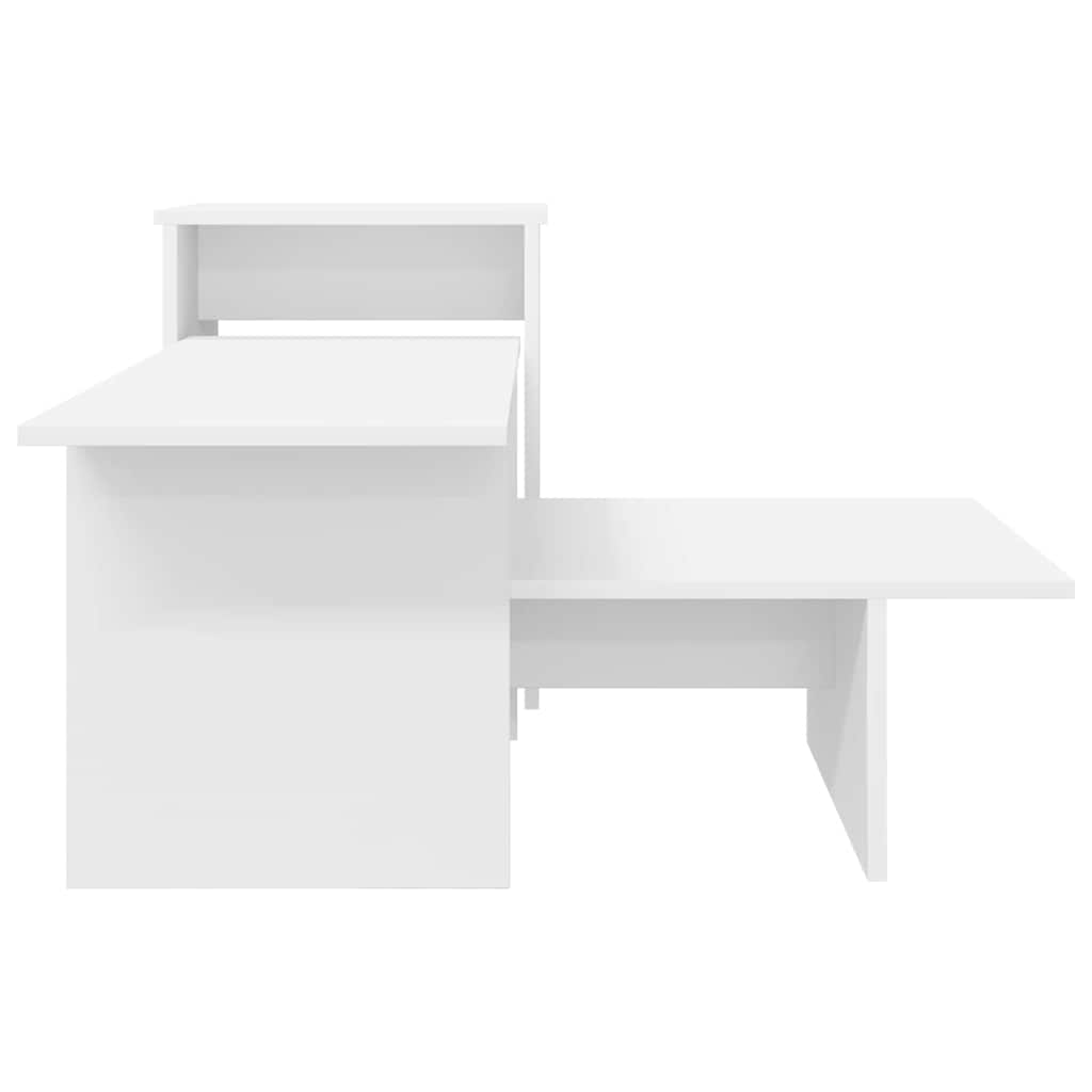 vidaXL Wandtafel Wit 80 x 50 x 225 cm Bewerkt hout