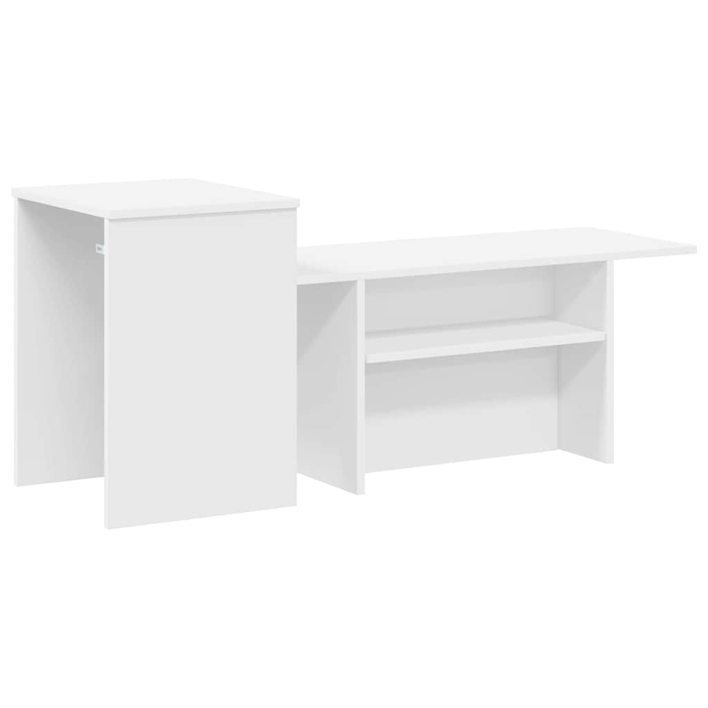 vidaXL Wandtafel Wit 80 x 50 x 225 cm Bewerkt hout