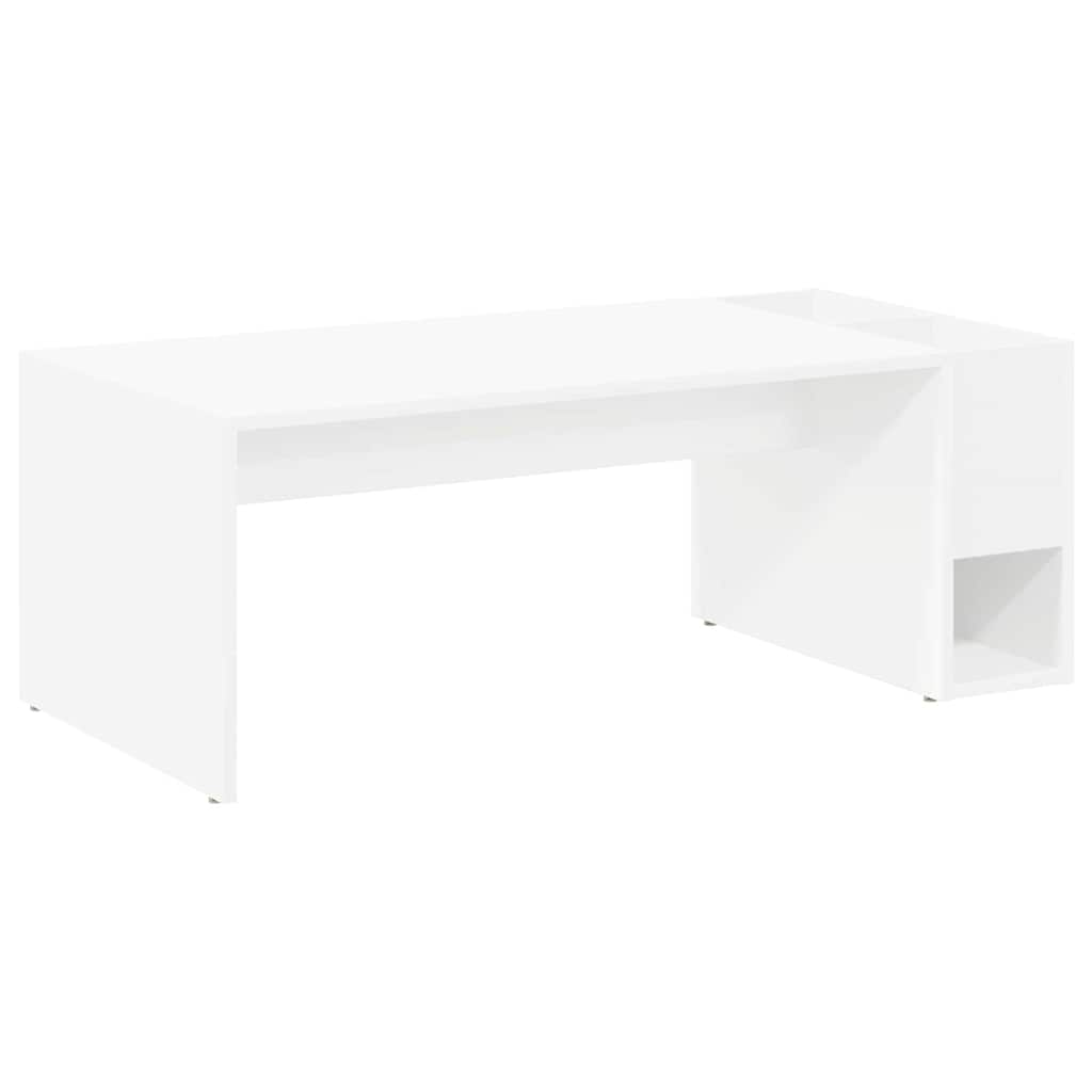 vidaXL Salontafel Wit 101,5 x 50 x 37 cm Bewerkt hout