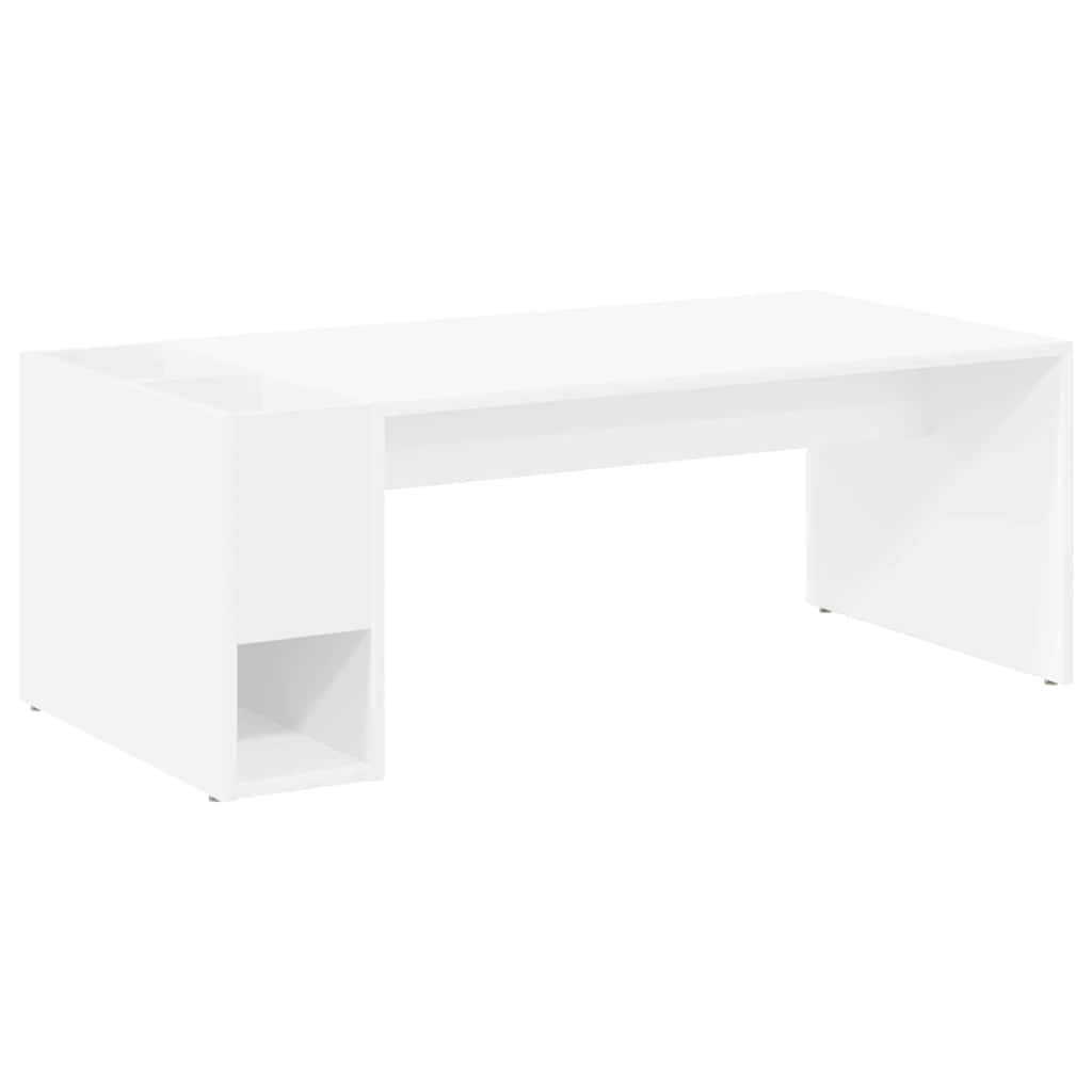 vidaXL Salontafel Wit 101,5 x 50 x 37 cm Bewerkt hout