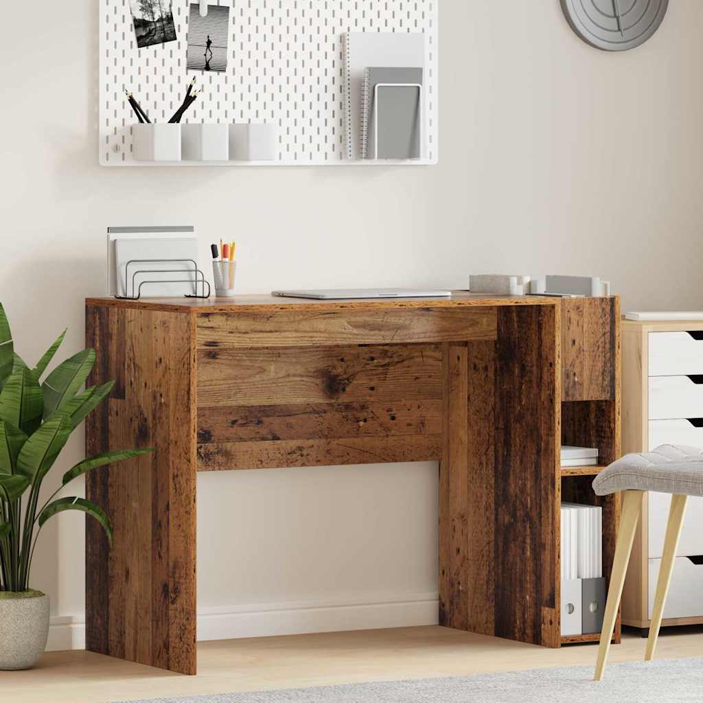 vidaXL Bureau Wit 109 x 50 x 78 cm Bewerkt hout
