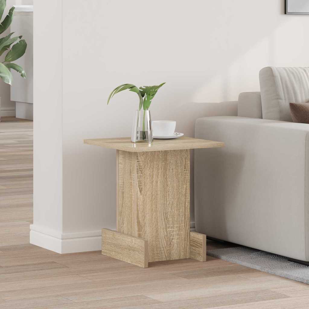 vidaXL Bijzettafel Wit 44,5 x 45 x 55 cm Bewerkt hout