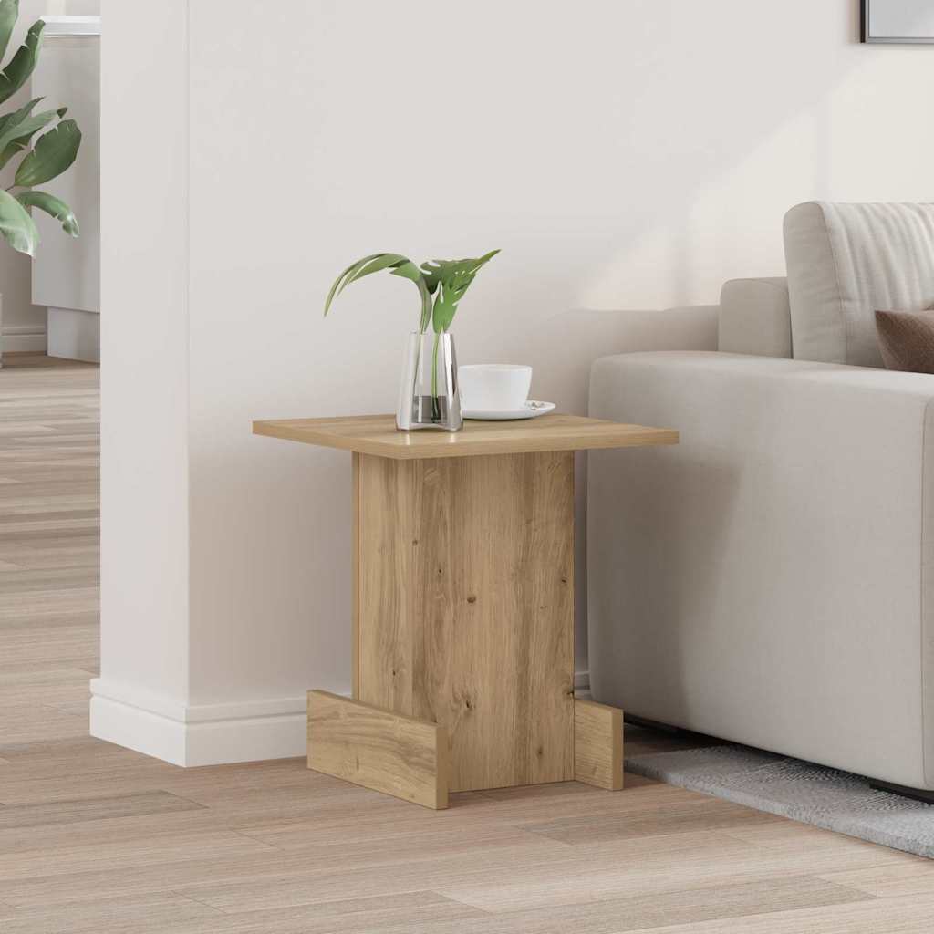 vidaXL Bijzettafel Wit 44,5 x 45 x 55 cm Bewerkt hout