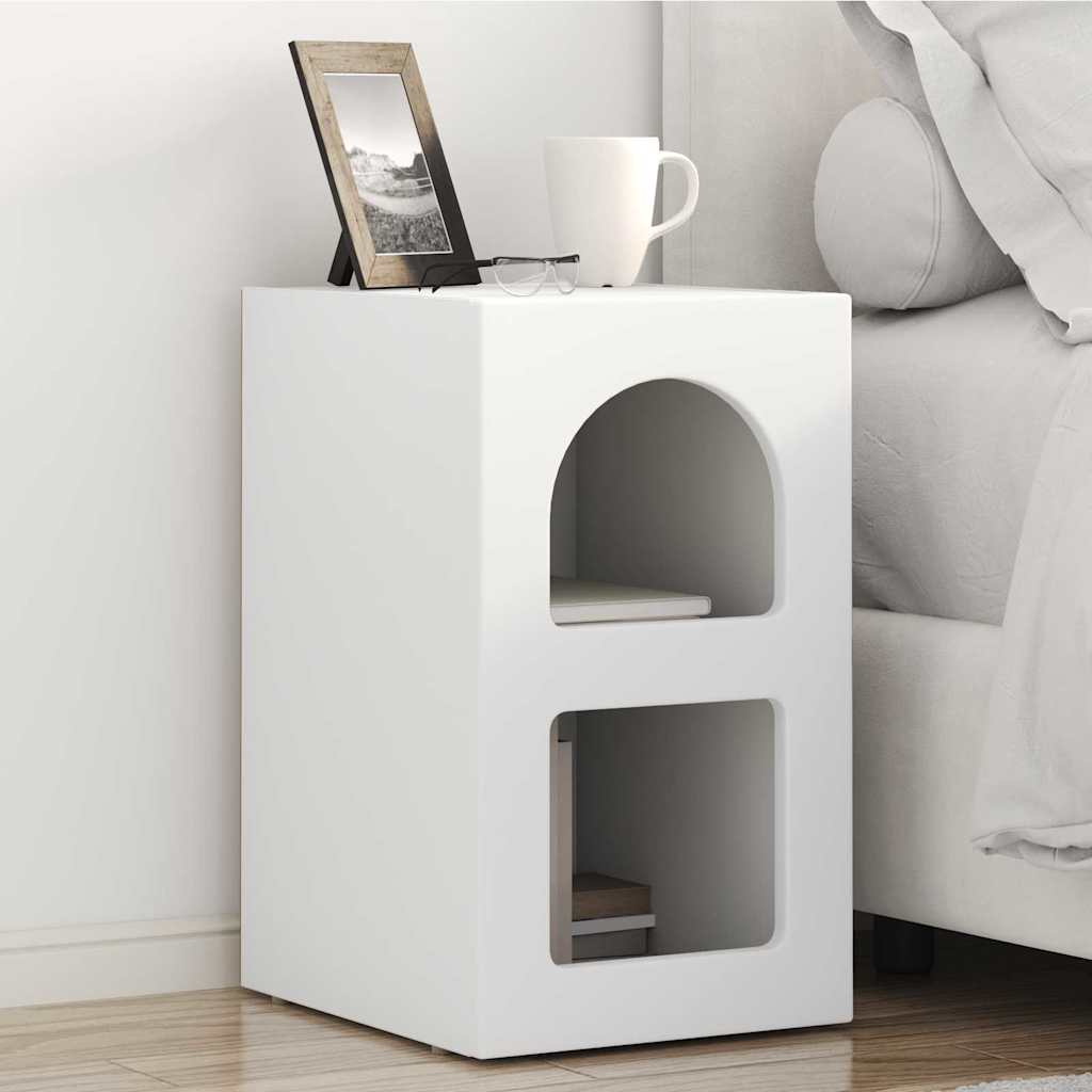 vidaXL Nachtkastje 2 pcs Wit 29,5 x 35 x 50 cm Bewerkt hout
