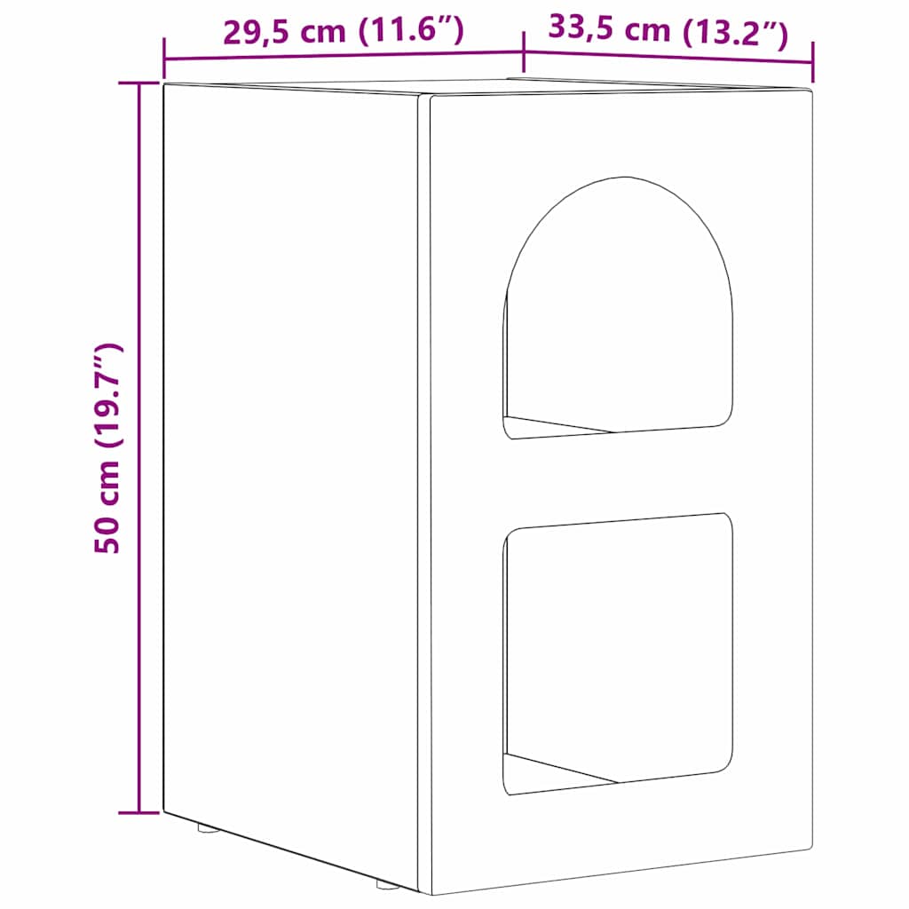vidaXL Nachtkastje 2 pcs Wit 29,5 x 35 x 50 cm Bewerkt hout